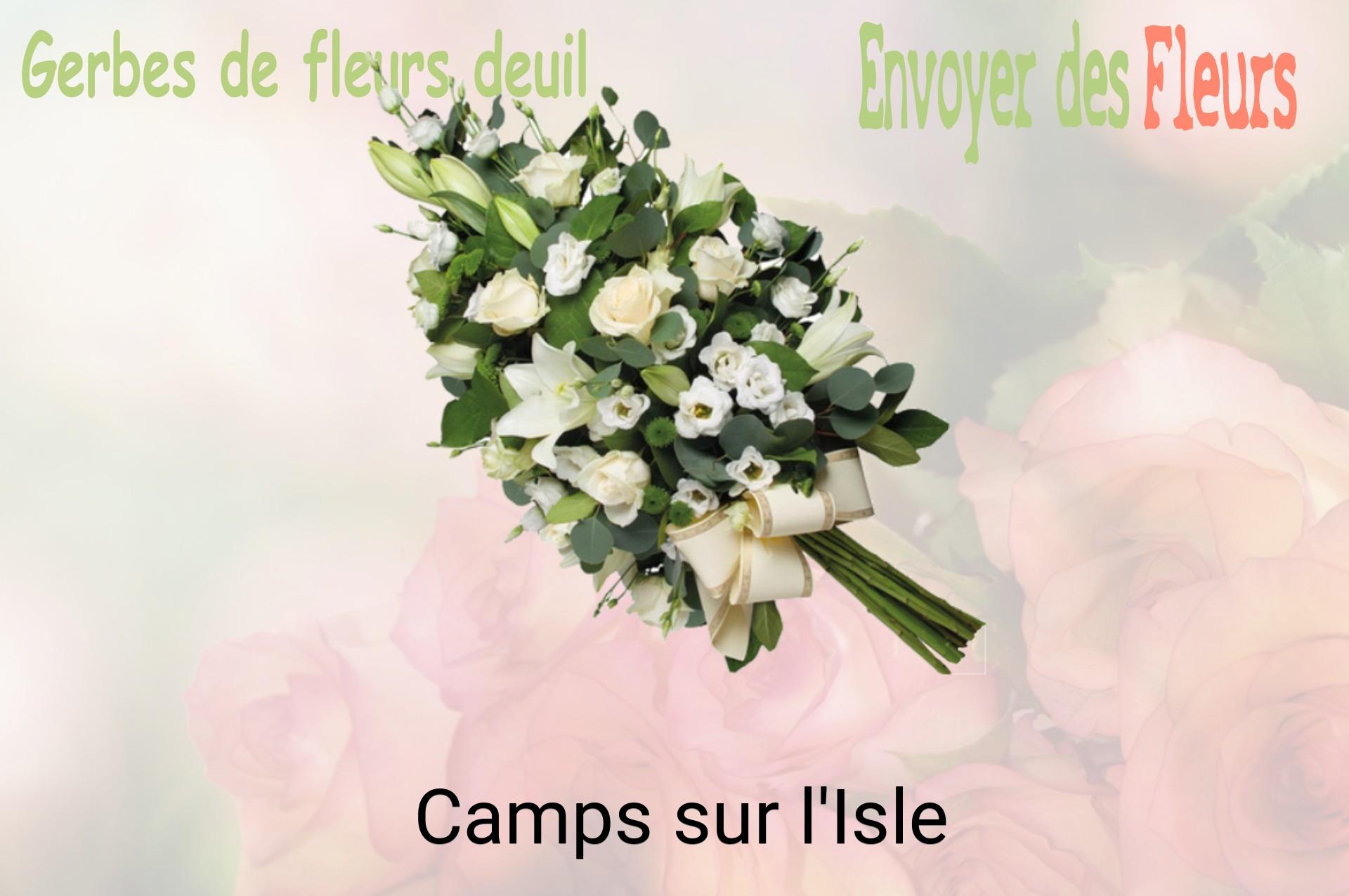 Gerbe de fleurs de deuil livrée à Camps-sur-l'Isle